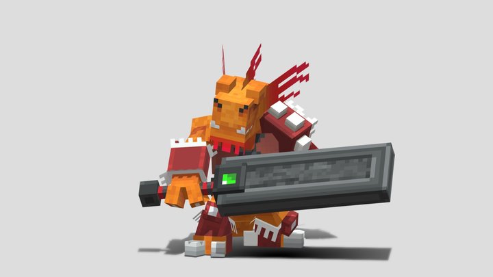 Lizard Warrior 3D Model