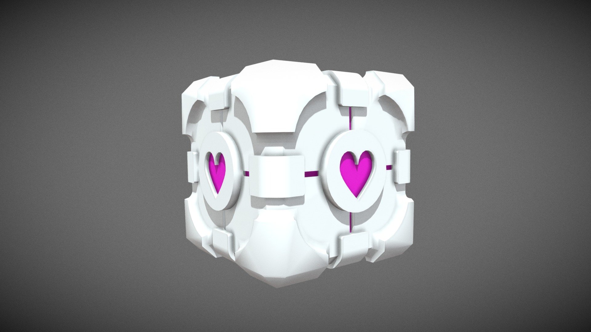 Companion-cube - Download Free 3D model by EvilCarpets (@dimas847 ...