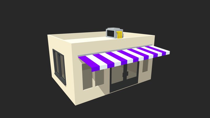 Low-Poly Building 3D Model