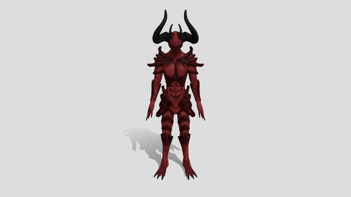 Demon Character Retopo 3D Model