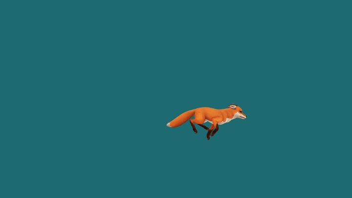 Fox Stops Running 3D Model