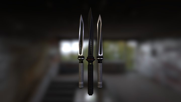 Jagdkommando integral tri dagger 3D Model