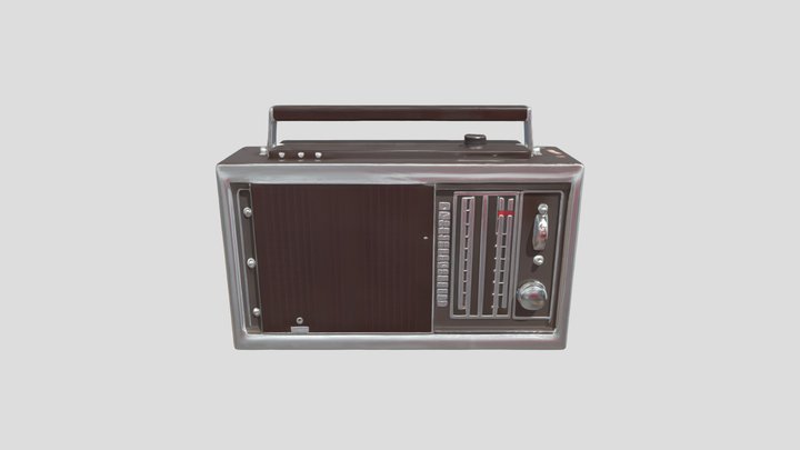 Vintage portable radio 3D Model