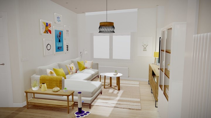 Nordic Living room 3D Model
