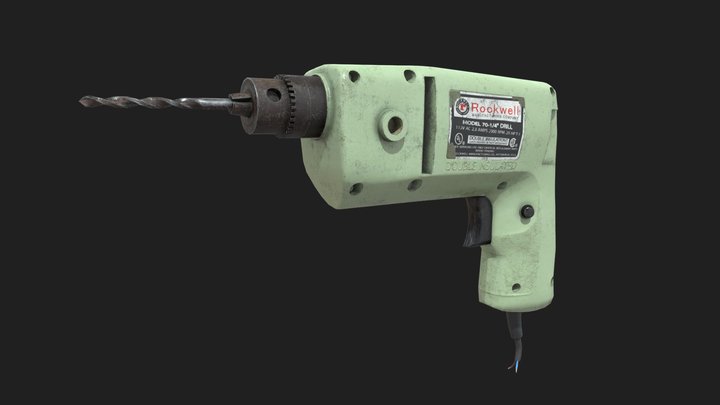 Rockwell Model 70 - 1/4" Corded Drill 3D Model