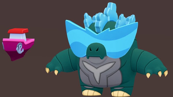 brawl stars Godzilla Buzz 3D Model