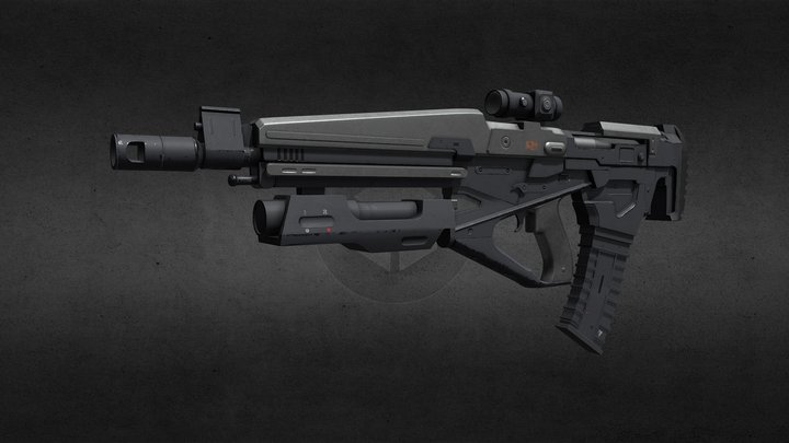 Destiny Pulse Rifle - Textured 3D Model