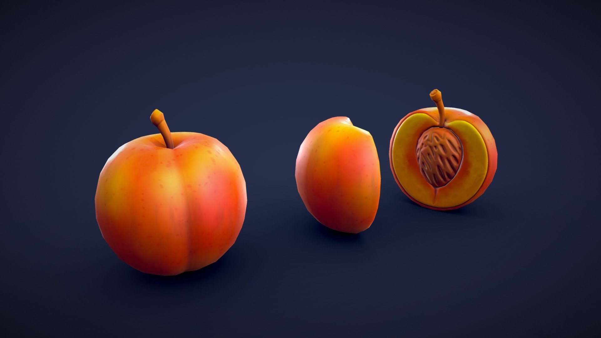 Stylized Peach - Low Poly - Buy Royalty Free 3D model by LarkArt Store ...