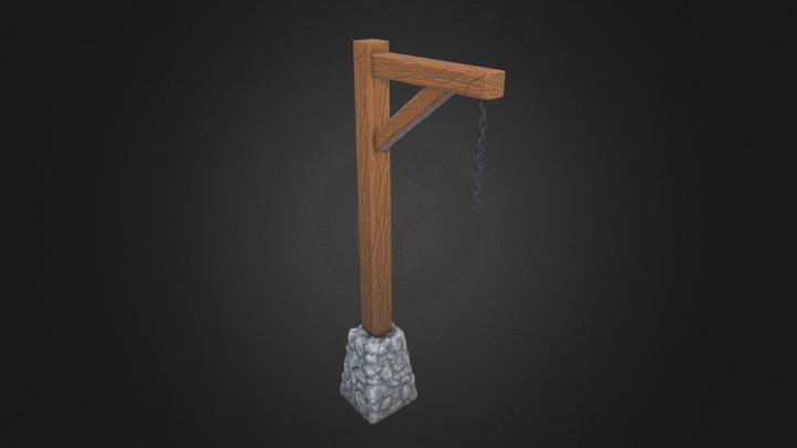 Stylized Lamp Post 3D Model