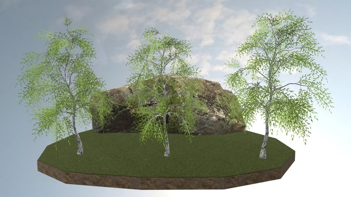 Birch Trees FREE Low Poly – Modèle 3D gratuit STL