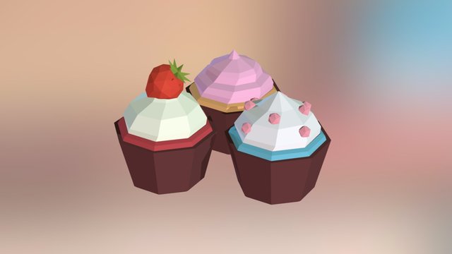 Cupcakes 3D Model