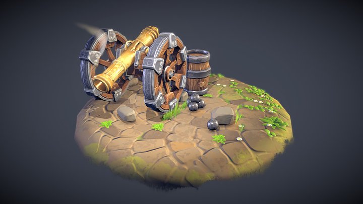 [Student Project] Old Field Gun 3D Model