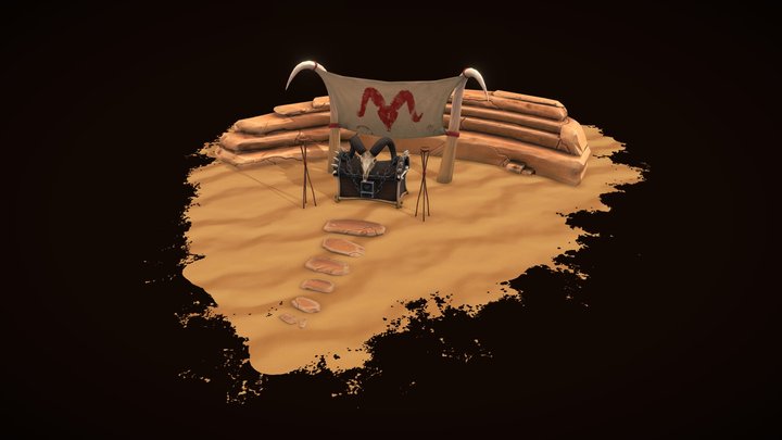 Treasure Lost in the Sands 3D Model