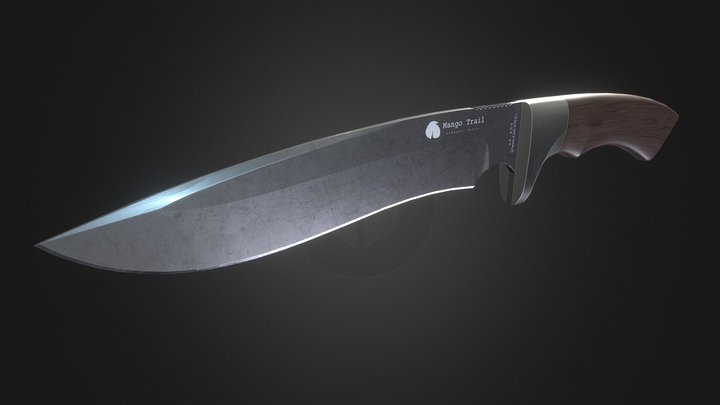Hunting Knife 02 3D Model