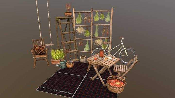 DAE 5 Finished props - Grandma's House 3D Model