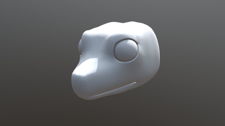 Gecko head lowpoly 3D Model