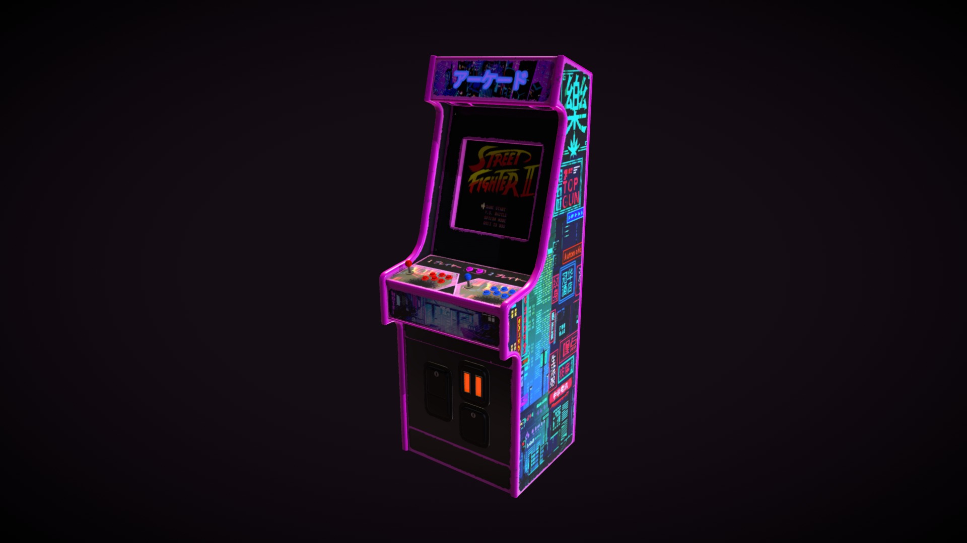 3D model arcade machine - This is a 3D model of the arcade machine. The 3D model is about a colorful arcade game.