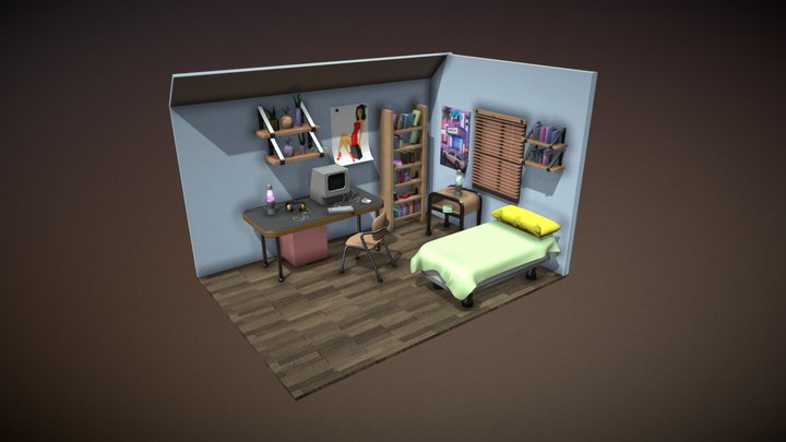 Retro Room Revival 3D Model