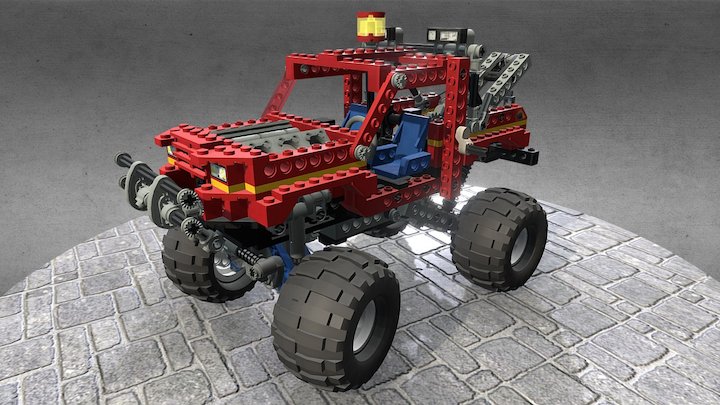 Lego Technic Set 8858 - model A 3D Model
