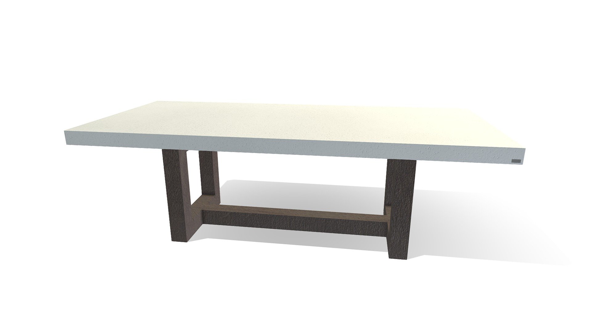 Formluxe Trueform Zen Concrete/Wood Dining Table 3D model by Formluxe