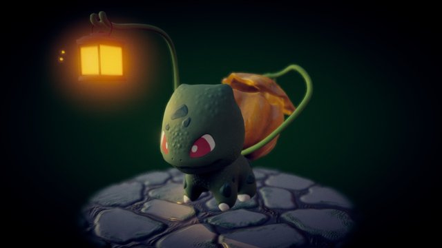 Halloween Pumpkin Bulbasaur 3D 3D Model