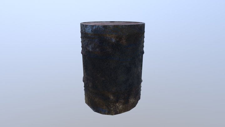 Rusted OilDrum 3D Model