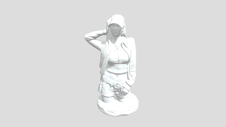 Statue in Front of Monitor 3D Model