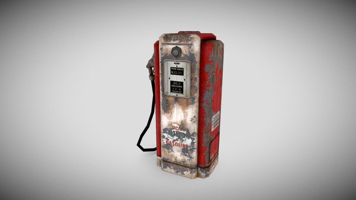 Old Gas Pump 3D Model