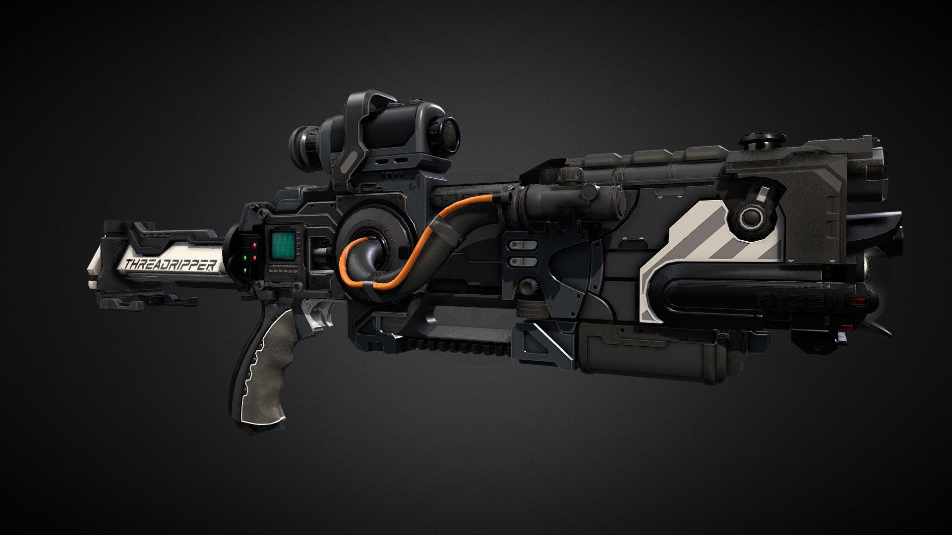 Shotgun_Rysen_Threadripper_Fan_Art - 3D model by Cyril Limoges Athiel ...