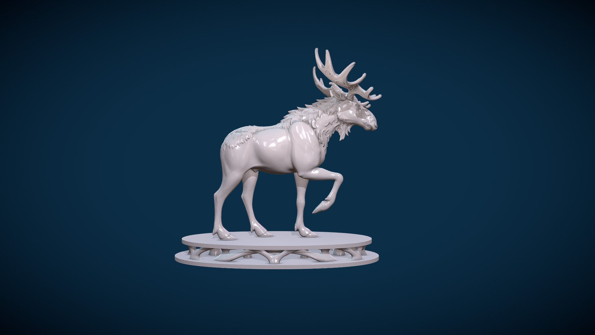 Moose sculpture - Buy Royalty Free 3D model by Skazok [a91aae0 ...