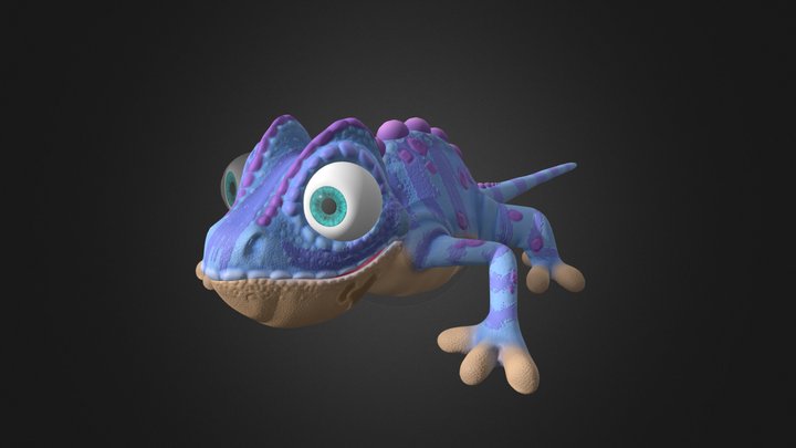 Blue Lizard 3D Model