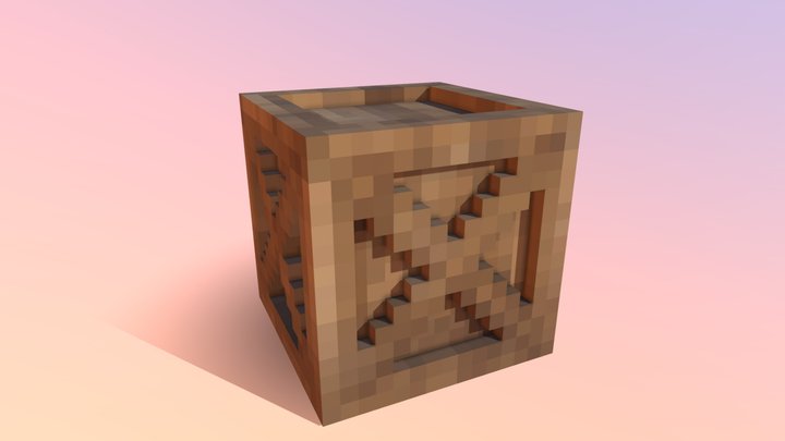Voxel Crate 3D Model