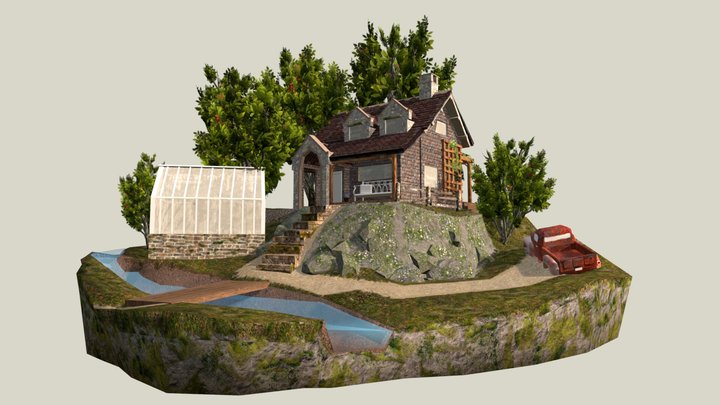 DAE Diorama - Grandma's House 3D Model