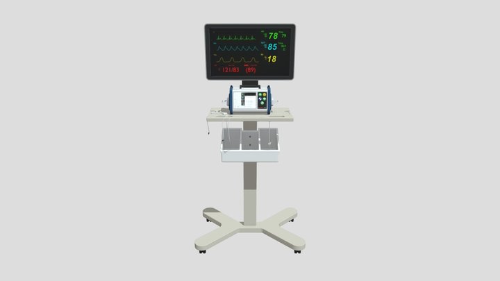 ECG Machine 3D Model