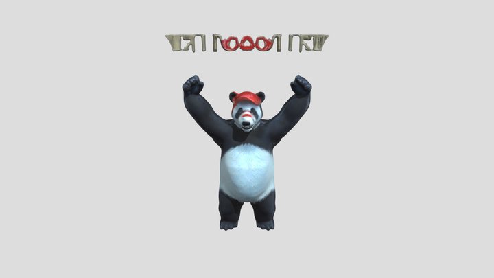 French Panda 3D Model