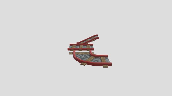 Train Tracks 3D Model
