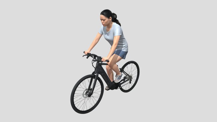 Rider On An Electric Bike – Kostenloses 3D-Modell STL