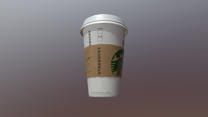 Starbucks Coffee Cup 3D Model