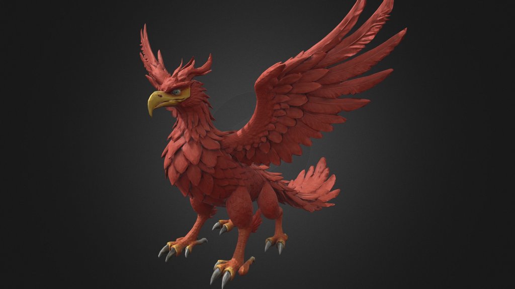Red Phoenix like Monster gianClaws