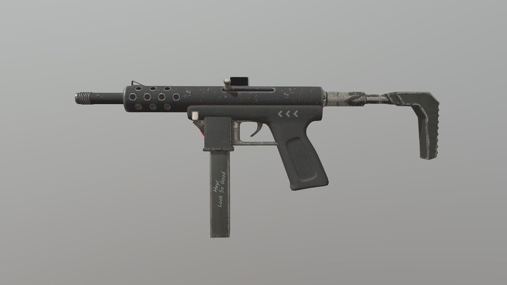 Dystopian SMG 3D Model
