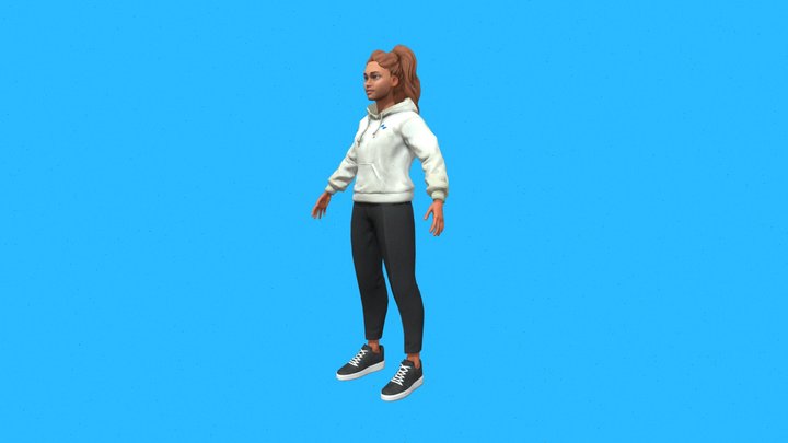 BMW Hoodie Girl 3D Model