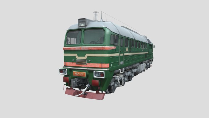 Diesel locomotive M62 3D Model