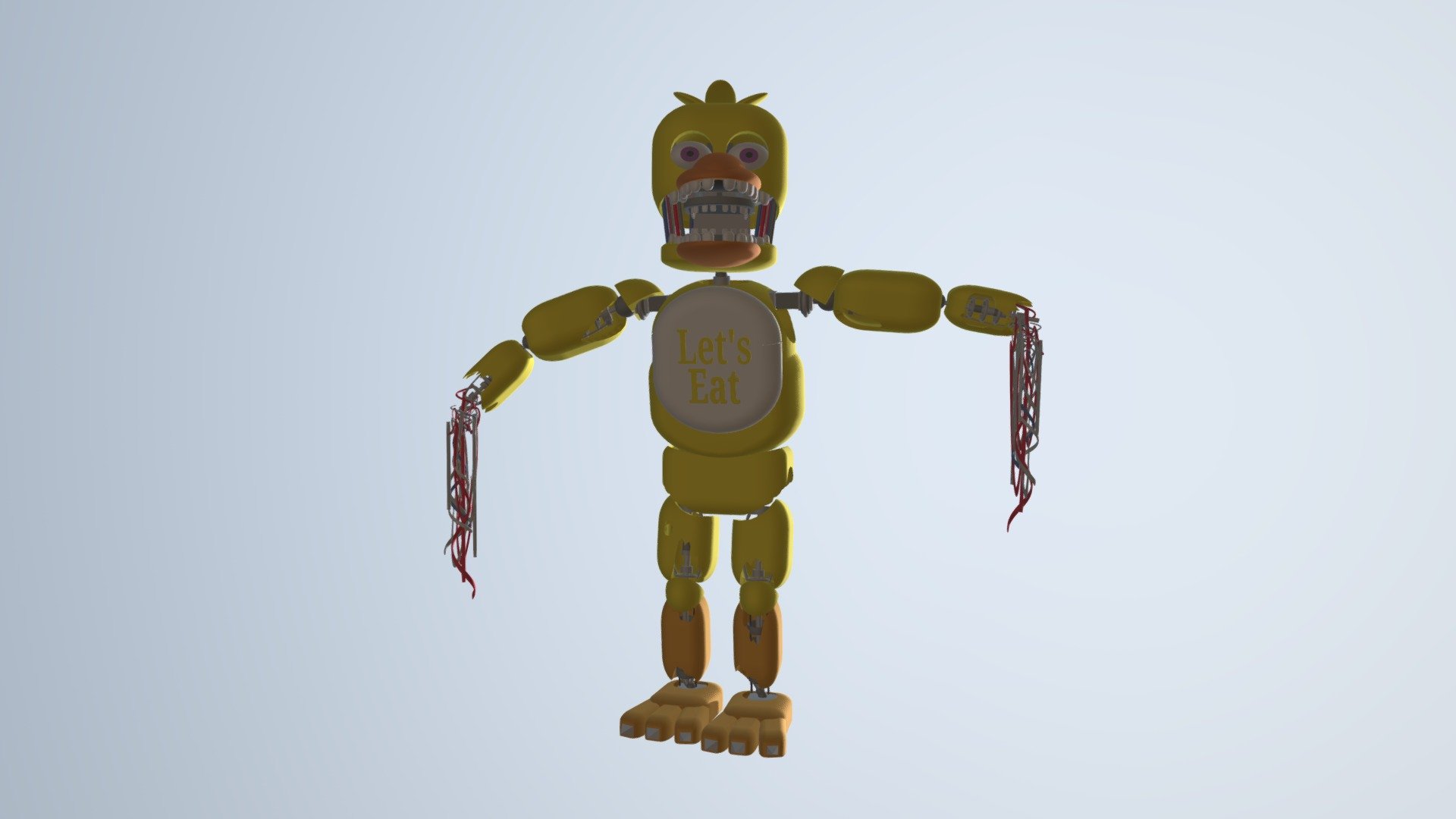 Withered Chica - Download Free 3D model by animator12 (@animator12