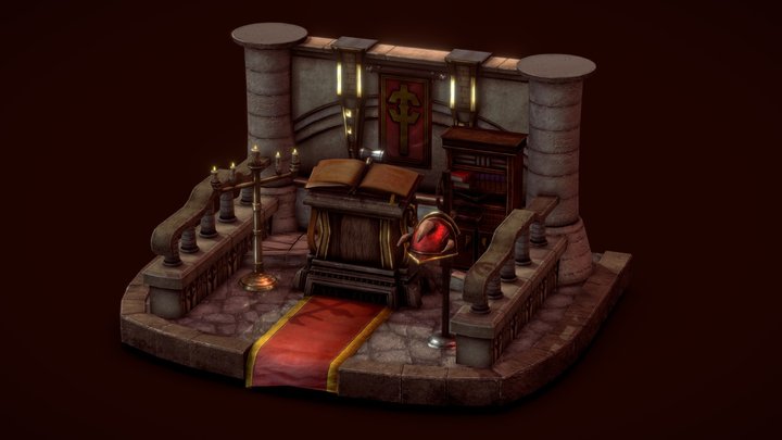 Scarlet Monastery Environment 3D Model