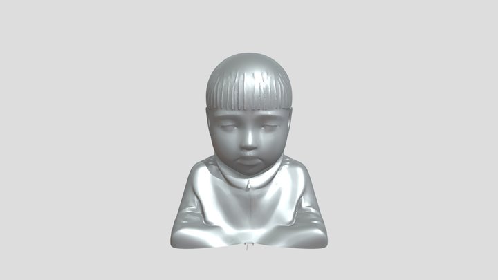 young child in a hoodie 3D Model