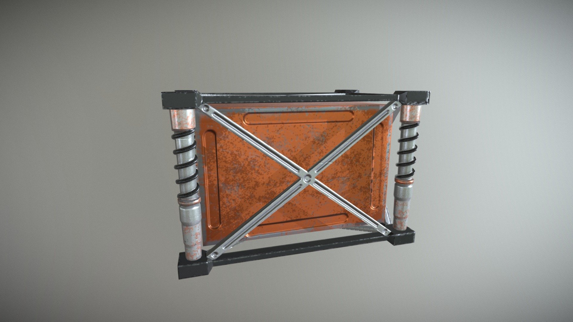 Orange Container with suspensions