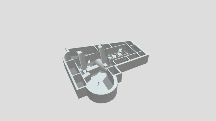 game environment blocking: mall level 1 3D Model