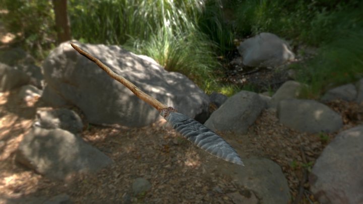 Simple Stone Spear 3D Model