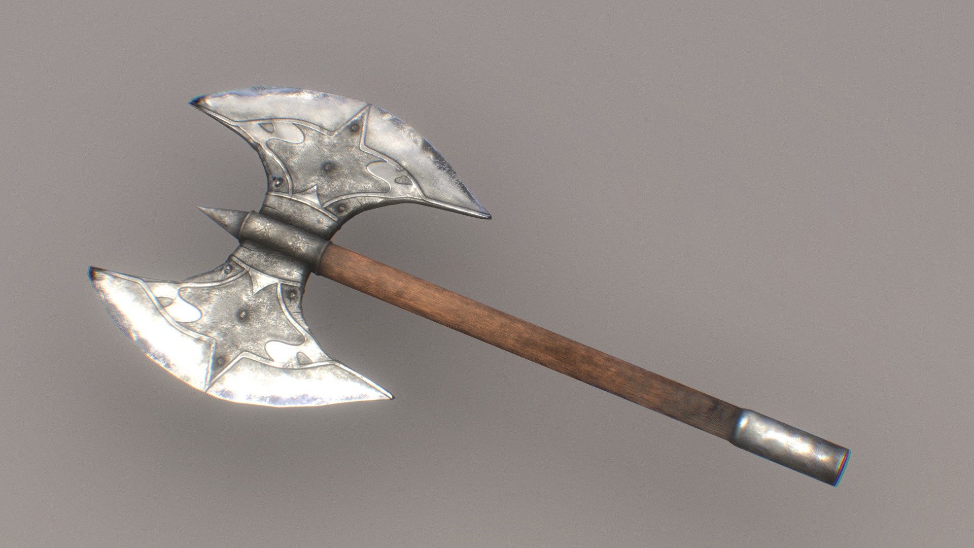 Realistic Medieval Double Axe - 3D model by NishfuBercel (@Nishfu ...