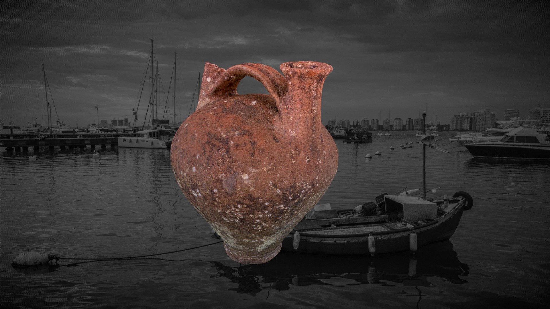 Botija de ceramica, Isla Gorriti.